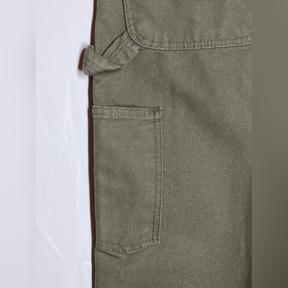 Carhartt Pant Mens Moss Loose Fit Washed Duck Utility Work B11 Canvas 44 x 34 - Picture 3 of 8